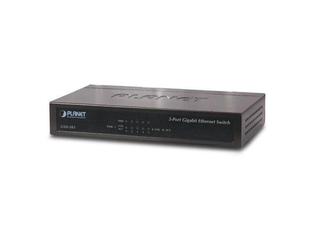 PLANET GSD-503 5-Port 10/100/1000Mbps Gigabit Ethernet Switch