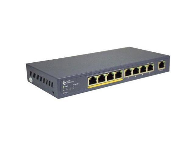 Amer 8+1 Port 10/100 Switch with 4 x PoE Ports and 5 x 10/100
