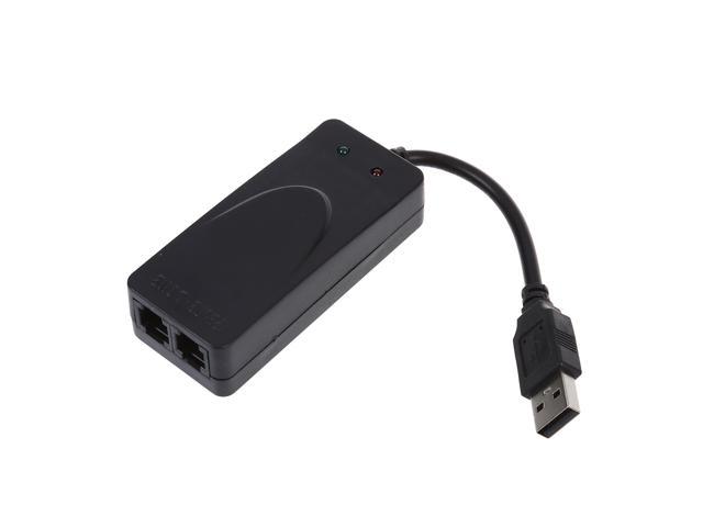 2 Dual RJ11 Ports USB 56K External Dial Up Voice Fax Data Modem For Windows 7 8 10,USB 56K Voice Fax Data External V.90 V.92 Modem With Dual Ports Support Auto-Dial, Tone and Pulse Dialing, Auto Answe