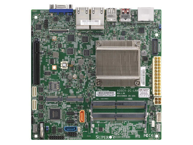 Supermicro A3SEV-2C-LN4 Motherboard - Mini ITX, Elkhard Lake ATOM Embedded SoC BGA