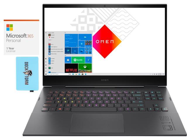 HP OMEN 16  Gaming & Entertainment Laptop (AMD Ryzen 7 5800H 8-Core, 64GB RAM, 512GB PCIe SSD, 16.1" Full HD (1920x1080), NVIDIA GeForce RTX 3050 Ti, Win 11 Pro) with Microsoft 365 Personal , Hub