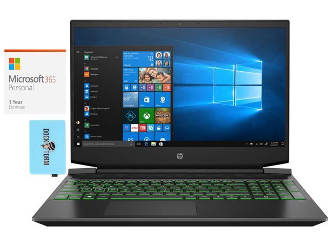 HP Pavilion 15z Laptop (AMD Ryzen 5 5600H 6-Core, 15.6" Full HD (1920x1080), 8GB RAM, 256GB PCIe SSD + 500GB  HDD, NVIDIA GTX 1650, Webcam, Wifi, Win 11 Home) with Microsoft 365 Personal , Hub