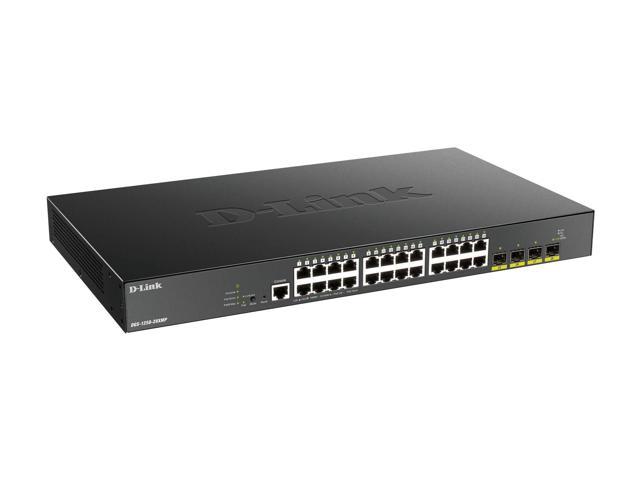 D-Link DGS 1250-28XMP - Switch - L3 Lite - smart - 24 x 10/100/1000 (PoE) + 4 x 10 Gigabit SFP+ - rack-mountable - PoE (