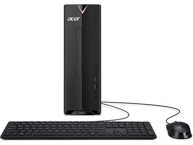 Acer Aspire XC-830-UA91 Desktop | Intel Celeron J4125 Quad-Core Processor (Up to 2.7GHz) | 8GB 2400MHz DDR4 | 256GB NVMe M.2 SSD | 8X DVD | Wi-Fi 5 | Bluetooth 4.2 LE | Windows 10 Home PC Computer