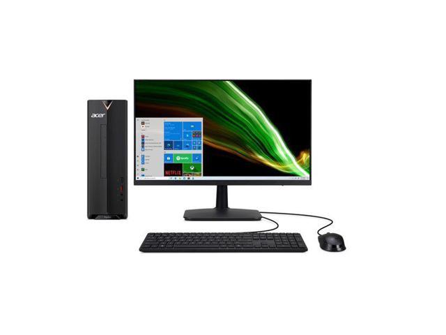 Acer Aspire Desktop with 23.8" Monitor, 10th Gen Intel Core i3-10105 4-Core Processor, Intel UHD Graphics 6308GB DDR4, 256GB NVMe M.2 SSD, Black, Windows 10 Home, XC-1660G-UW94