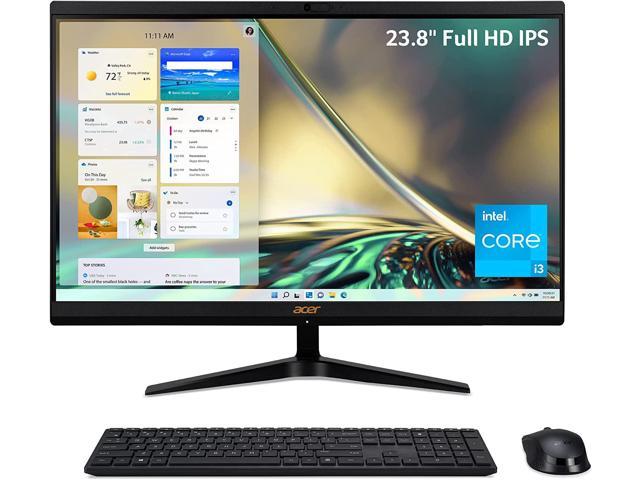 Acer Aspire C24-1700-UA91 AIO Desktop | 23.8" Full HD IPS Display | 12th Gen Intel Core i3-1215U | Intel UHD Graphics | 8GB DDR4 | 512GB NVMe M.2 SSD | Intel Wireless Wi-Fi 6 | Windows 11 Home