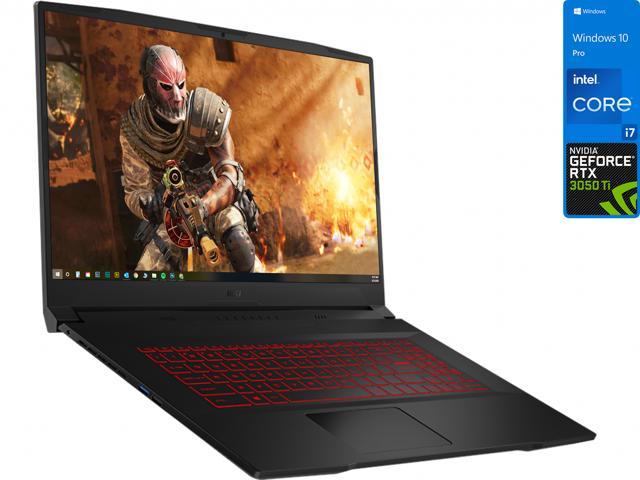 MSI Katana GF75 Gaming Laptop, 17.3" 144Hz FHD Display, Intel Core i7-11800H Upto 4.6GHz, 32GB RAM, 512GB NVMe SSD, NVIDIA GeForce RTX 3050 Ti, HDMI, Wi-Fi, Bluetooth, Windows 10 Pro