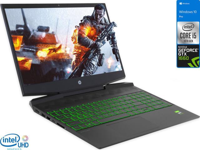 HP Pavilion 15 Gaming Notebook, 15.6" IPS FHD Display, Intel Core i5-10300H Upto 4.5GHz, 16GB RAM, 512GB NVMe SSD, NVIDIA GeForce GTX 1650, HDMI, DisplayPort via USB-C, Wi-Fi, BT, Windows 10 Pro