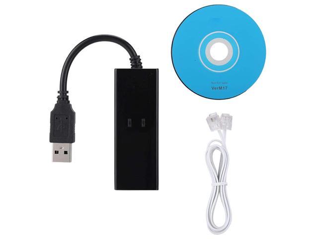 56K Usb Modem External Rj11 To Usb Adapter, V.92 Dial Up Fax Modem Multifunctional Data Modem For 64Bit Win10/Win8.1/Win8/Win7