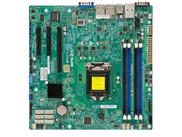 Supermicro Motherboard uATX DDR3 1600 LGA 1150 MBD-X10SLH-F-O
