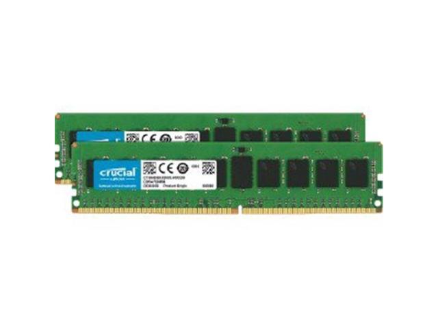 Crucial - DDR4 - 16 GB: 2 x 8 GB - DIMM 288-pin - 2400 MHz / PC4-19200 - CL17 - 1.2 V - registered - ECC
