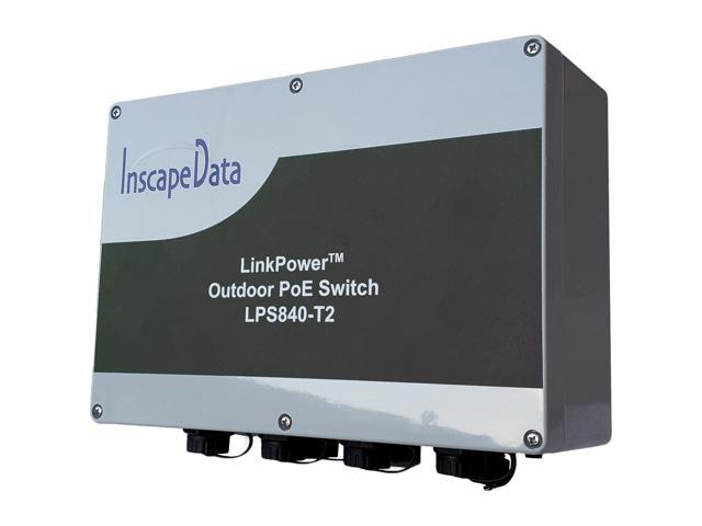 LinkPowerTM LPS840AF-T2 Outdoor 6-Port Gigabit PoE Switch with 2 RJ45 Gigabit Uplink Ports by Inscape Data Corporation