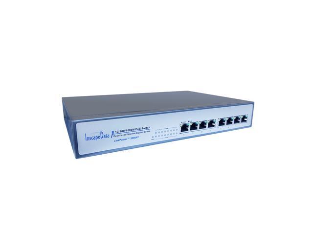 LinkPower 2008AT 8 Port Gigabit PoE switch, IEEE802.3af/at, each port 25.5W, total 210W,standard 1U rack, built-in power supply
