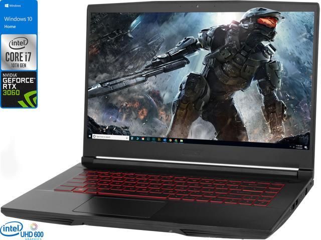 MSI GF65 Thin Gaming Laptop, 15.6" 144Hz FHD Display, Intel Core i7-10750H Upto 5.0GHz, 16GB RAM, 512GB NVMe SSD, NVIDIA GeForce RTX 3060, HDMI, Wi-Fi, Bluetooth, Windows 10 Home