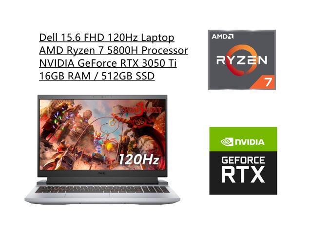 New Dell 15.6 Inch FHD 120Hz LED Laptop | AMD Ryzen 7 5800H Processor | 16GB RAM | 512GB SSD | NVIDIA GeForce RTX 3050 Ti | Backlit Keyboard | Wi-Fi 6 | Windows 10 Home | Gray