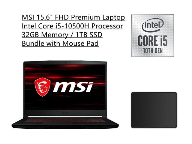 New MSI 15.6" FHD Premium Gaming Laptop | Intel Core i5-10500H Processor | 32GB RAM | 1TB SSD | NVIDIA GeForce GTX 1650 Max-Q | Backlit Keyboard | Windows 11 Home  | Bundle with Mouse Pad