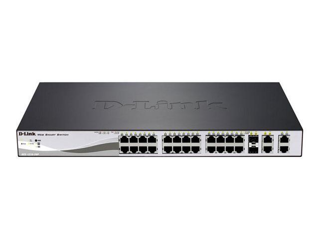 D-Link DES-1210-28P Managed 28-Port Gigabit Smart Managed PoE Switch