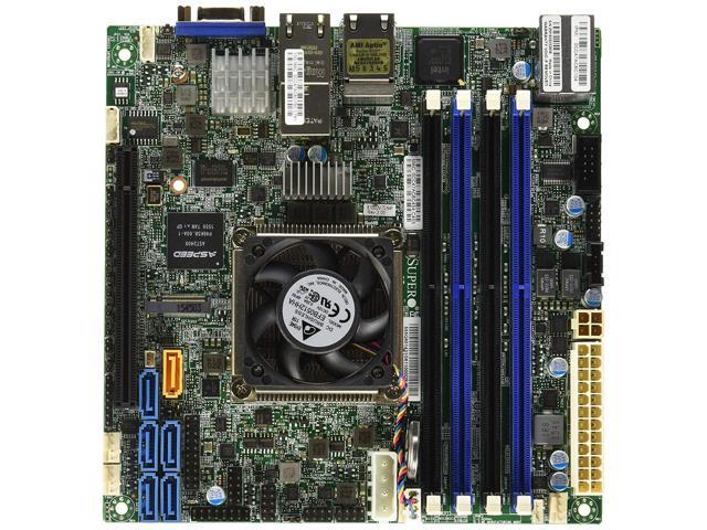 Supermicro Motherboard  Mini-ITX 2133/1866/1600MHz ECC DDR4 Single socket FCBGA 1667 (X10SDV-TLN4F-O)