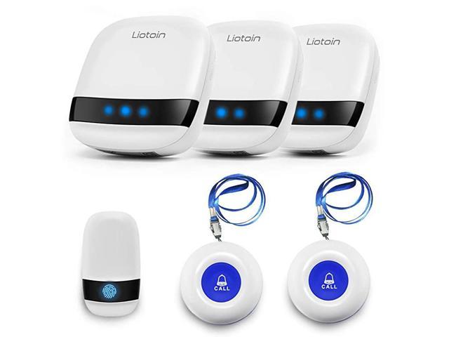 Wireless Caregiver Pager Call Button Nurse Alert System Call Bell for HomeElderlyPatientsDisabled 3 Transmitters 3 Plugin Receivers 600+ft Operating Range