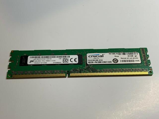 Crucial 4GB 240-Pin DDR3 1600 (PC3 12800) Server Memory Model CT2KIT51272BD160B