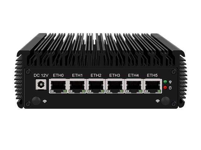 Micro Firewall Appliance, HUNSN NRJ05, Intel N5105, Mini PC, VPN, Router PC, AES-NI, 6 x Intel 2.5GbE I225-V LAN, COM, HDMI, Barebone, NO RAM, NO Storage, NO System
