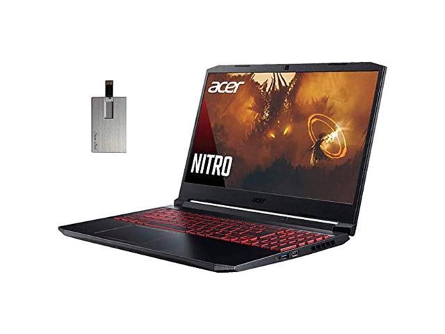 2020 Acer Nitro 5 15.6" FHD Gaming Laptop Computer, AMD Ryzen 5-4600H Processor, 16GB RAM, 1TB HDD+256GB SSD, GeForce GTX 1650, Backlit Keyboard, HD Webcam, Windows 10, Black, 32GB Snow Bell USB Card