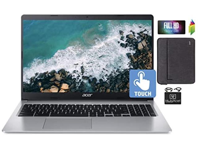 2022 Flagship Acer Chromebook 15.6" FHD 1080p IPS Touchscreen Light Laptop, Intel Celeron N4020 (Up to 2.8GHz), 4GB RAM, 64GB eMMC,HD Webcam,Gigabit WiFi, 12+ Hours Battery,Chrome OS,w/HubxcelCables