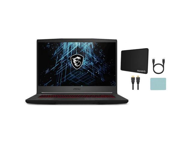 MSI GF65 Gaming 15.6'' FHD Gaming Laptop PC, Intel i5-10500H 2.5GHz, 8GB DDR4, 512GB PCIe SSD, Dedicated NVIDIA GeForce RTX3060, Backlit Keyboard, Windows 10 Home with Mazepoly Accessories