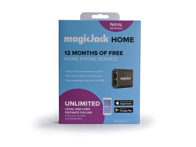 Home VoIP Phone Adapter | Portable Home & Digital Phone Service | Unlimited Local & Long Distance Calls to US and Canada | Includes 12 months of Service | Most Recent Model - Latest Version