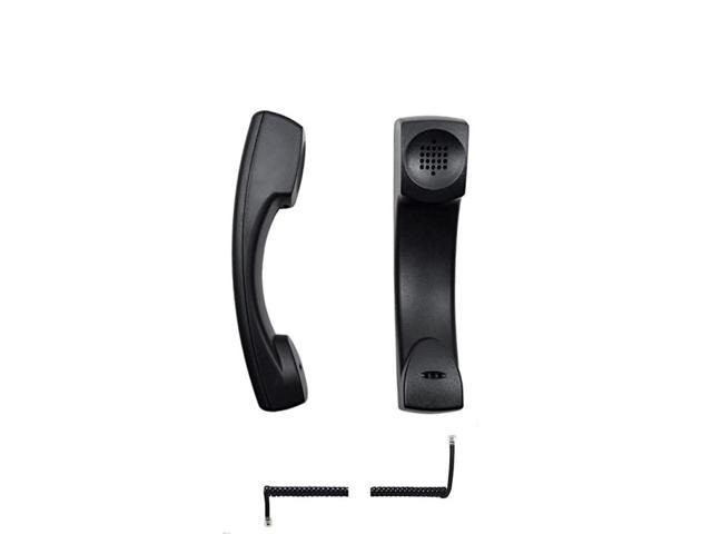 HD Compatible Handset Replacement for  VVX 300 310 400 410 411 500 600 1500 Series IP Phones | 12 Feet Handset Cord Included Charcoal Black 220017680001