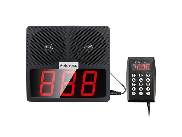 TD101 Queue Wireless Calling SystemTake A Number SystemLoud Speakers3Digit DisplayVoice Broadcast for HospitalBusinessRestaurantBank