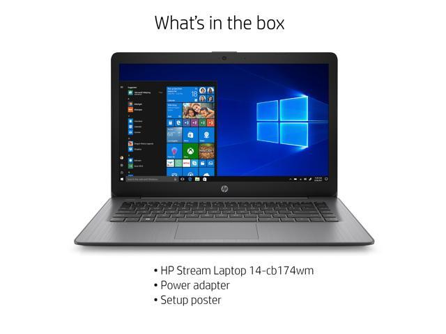HP Stream 14 Laptop Computer 14" HD Micro-Edge Display Intel Celeron N4020 4GB RAM 64GB eMMC Intel UHD Graphics 600 WiFi HDMI USB-C Webcam Office 365 Win 10 (Black)