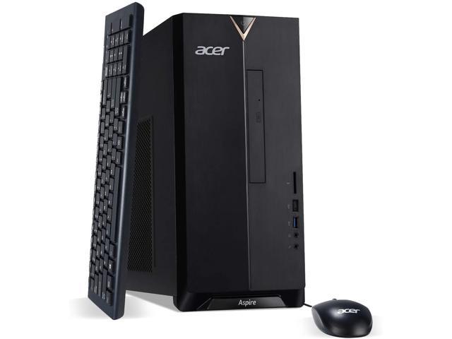 Acer Aspire Desktop Computer 10th Gen Intel Quad-Core i3-10100 8GB DDR4 512GB SSD Intel UHD Graphics 630 DVD-RW USB Keyboard And Mouse USB-C HDMI WiFi6 Bluetooth5.1 Win10 Black