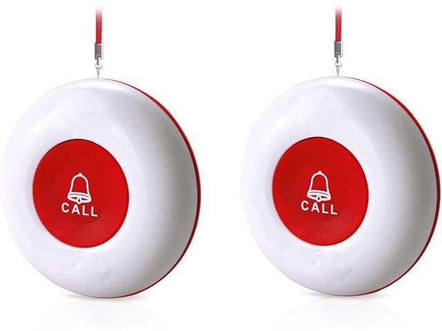 CallToU Wireless Call Buttons for Caregiver Pager and Restaurant Calling Pager Waterproof 500+ Feet Operating Range for Elderly/Patient/DisableNeed to Be Paired with Receiver to Work