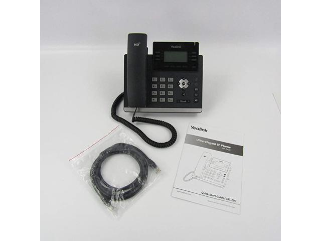 T41S IP Phone 6 Lines 27Inch Graphical LCD DualPort 10100 Ethernet 8023af PoE Power Adapter Not Included SIPT41S