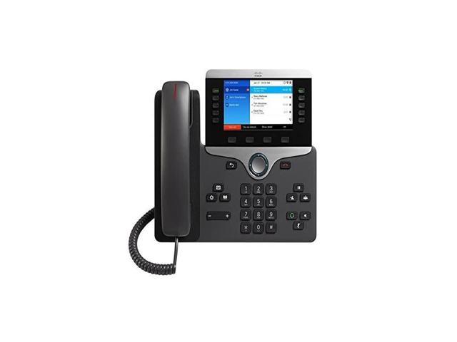 IP Business Phone 8861 5inch WVGA Color Display Gigabit Ethernet Switch Class 4 PoE WLAN Enabled 2 USB Ports 10 SIP Registrations 1Year Limited Hardware Warranty CP8861K9= Black