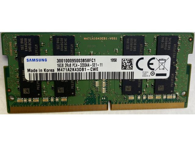 Samsung 16GB DDR4 3200MHz PC4-25600 1.2V 2Rx8 260-Pin SODIMM Laptop RAM Memory Module M471A2K43DB1-CWE