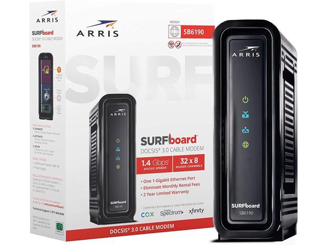 Good Product Outlet SURFboard SB6190 DOCSIS 3.0 Cable Modem, Approved for Cox, Spectrum, Xfinity & others (Black)
