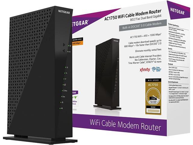 Xiaogan C6300-100NAS AC1750 (16x4) DOCSIS 3.0 WiFi Cable Modem Router Combo (C6300) Certified for Xfinity from Comcast, Spectrum, Cox, Cablevision & more,Black
