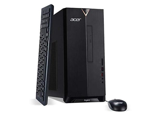 Acer Aspire TC-885-UA92 Desktop, 9th Gen Intel Core i5-9400, 12GB DDR4, 512GB SSD, 8X DVD, 802.11AC Wifi, USB 3.1 Type C, Windows 10 Home, Black