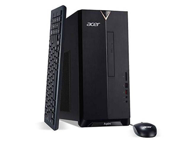 Acer Aspire TC-885-UA91 Desktop, 9th Gen Intel Core i3-9100, 8GB DDR4, 512GB SSD, 8X DVD, 802.11AC Wifi, USB 3.1 Type C, Windows 10 Home,Black