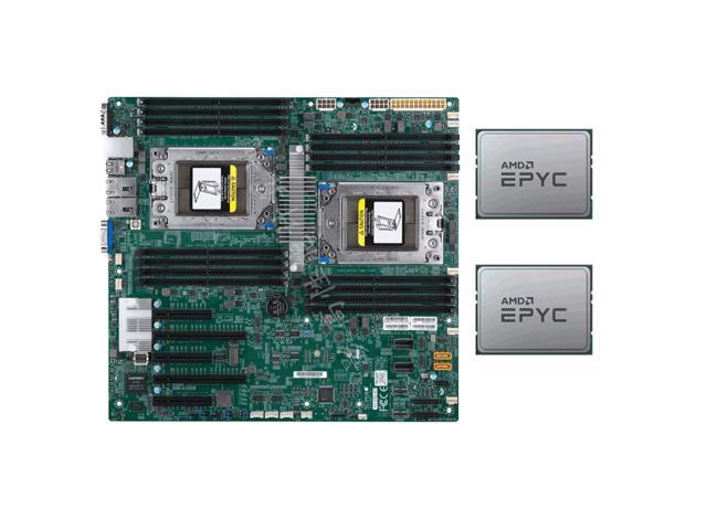 Supermicro H11DSi Motherboard E-ATX SATA3 10 SATA3 (6 Gbps) ports+ 2x AMD EPYC 7282 16 Core CPU 2.8GHz Up to 3.2GHz SP3 120W Motherboards Server