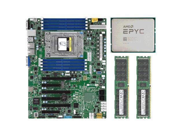 AMD EPYC 7371 CPU 16 Cores 32 Threads Socket SP3 Up to 3.8GHz 64MB 200W + Supermicro H11SSL-i Motherboard +2x16GB Samsung 2666MHz RAM DDR4 32GB ECC Sever Memory Motherboards Server