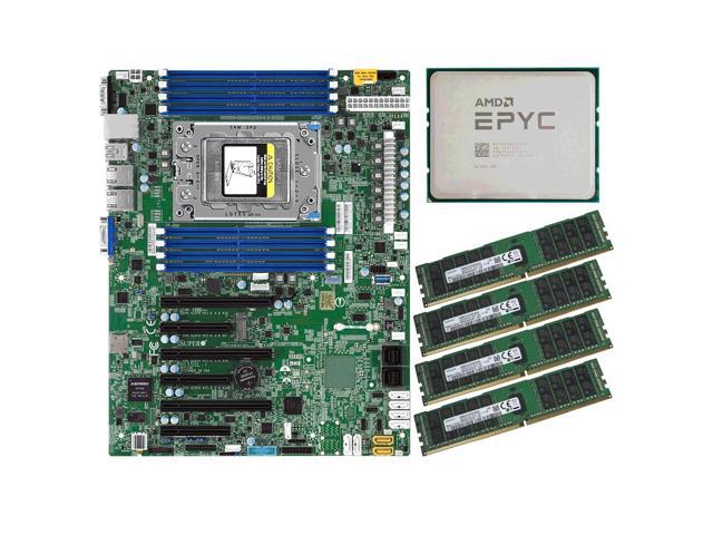 AMD EPYC 7401P CPU 24 Cores 48 Threads Up to 3.0GHz + Supermicro H11SSL-i Motherboard +4x Samsung 32GB 2133MHz DDR4 ECC Sever Memory RAM 128GB Motherboards Server
