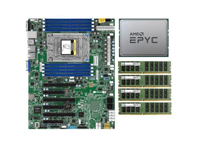 AMD EPYC 7551P CPU 32 Cores 64 Threads SP3 Max Clock Up to 3.0GHz+ Supermicro H11SSL-i Motherboard +4x Samsung 32GB 2133MHz DDR4 ECC Sever Memory RAM 128GB Motherboards Server