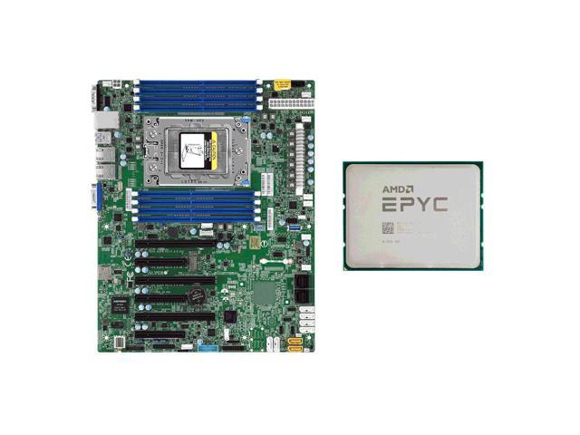 Supermicro H11SSL-i Mainboard ATX With AMD EPYC 7551P CPU 32 Cores 64 Threads Base Clock 2.0GHz Up to 3.0GHz Socket Type SP3 Total L3 Cache 64MB Socket Count 1P Motherboards Server