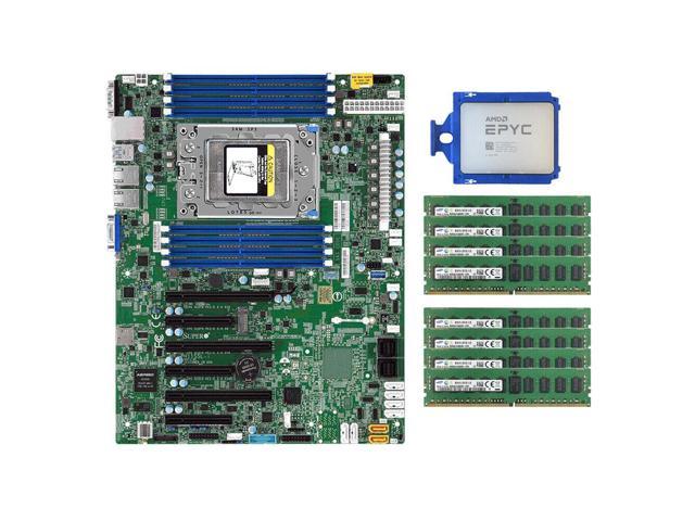 AMD EPYC 7401P CPU 24 Cores 48 Threads Max Boost Clock Up to 3.0GHz + Supermicro H11SSL-i Motherboard +8x Samsung 8GB 2133MHz RAM DDR4 ECC Motherboards Server