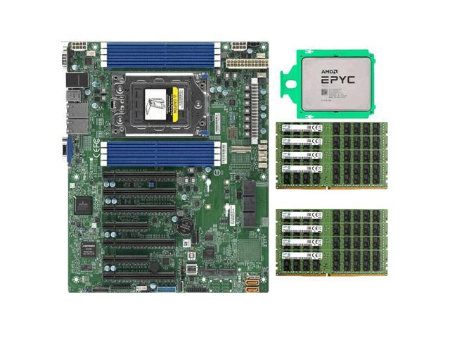 Supermicro H12SSL-i Motherboard + AMD EPYC 7532 32 Core CPU + 128GB 2666MHz RAMs-8x Samsung 16GB 2666MHz DDR4 Ecc RAMs