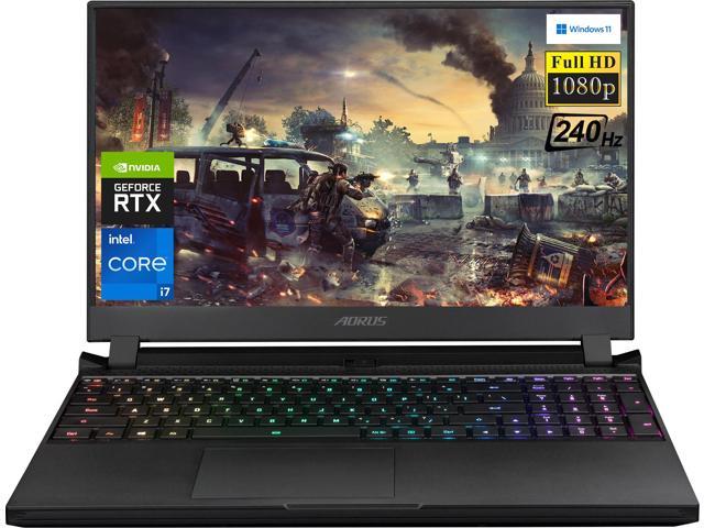 2022 Newest GIGABYTE AORUS Gaming Laptop, 15.6'' FHD IPS 240Hz Display, Intel Core i7-11800H, GeForce RTX 3080, 64GB RAM, 2TB PCIe SSD, HDMI, Wi-Fi 6, RGB Keyboard, Windows 11 Home, Black