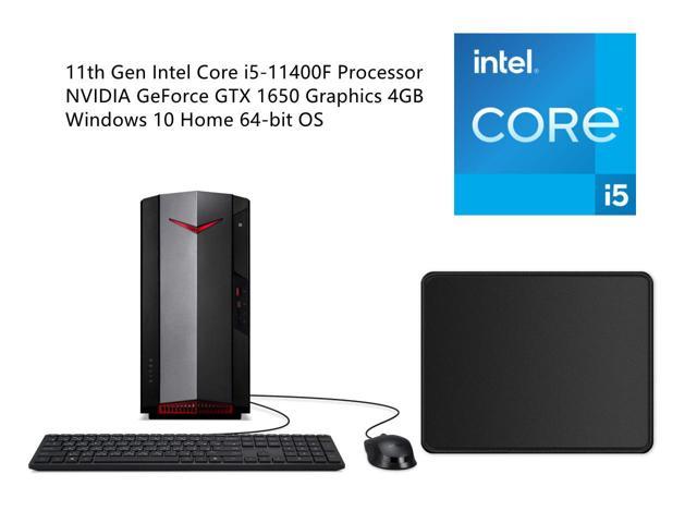 Acer Nitro Premium Gaming Desktop | 11th Gen Intel Core i5-11400F 6-Core | 16GB RAM | 512GB SSD | NVIDIA GeForce GTX 1650 | WiFi 6 | HDMI | USB-C | Windows 10 | with Mouse Pad Bundle